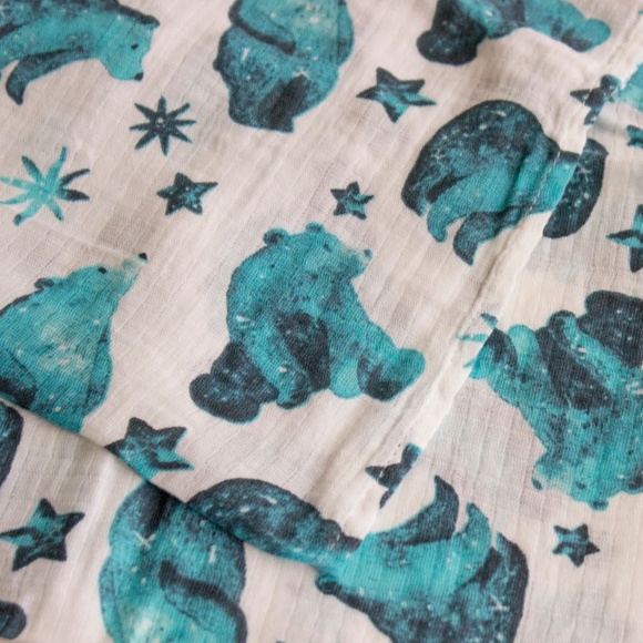 Galaxy Bear Baby Muslin Swaddle Blankets LOT of 9 - Picture 4 of 5